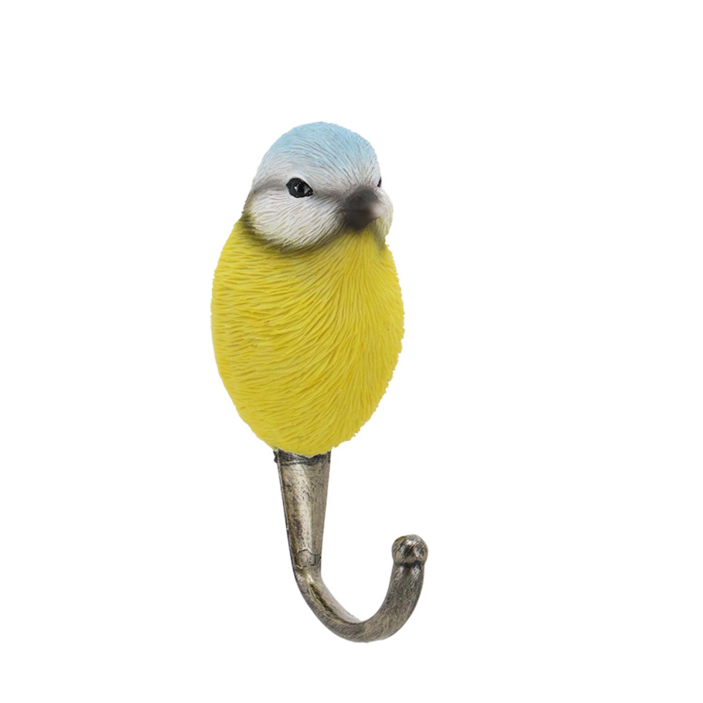 Wandhaak vink blauw www.dehebberij.nl