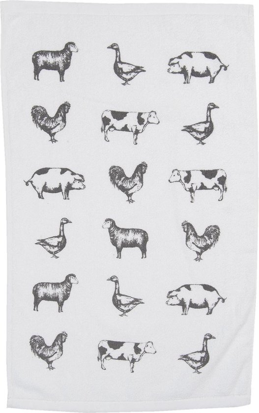 gastendoek boerderijdieren www.dehebberij.nl