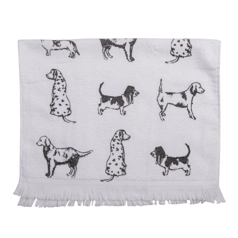 gastendoek honden zwart wit www.dehebberij.nl