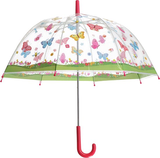 paraplu vlinders roze handvat