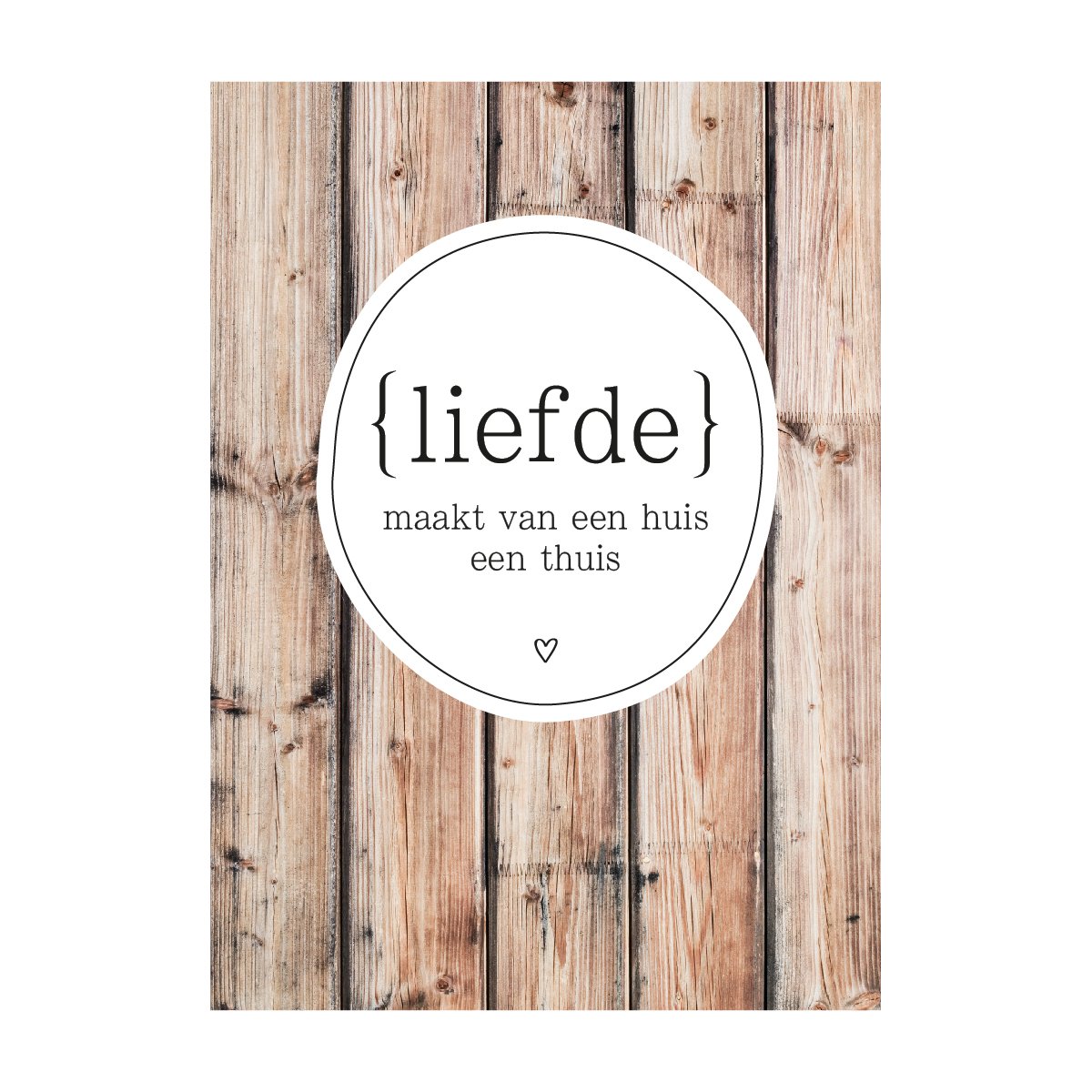poster pvc liefde www.dehebberij.nl