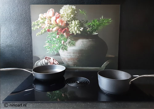 spatscherm bloemen