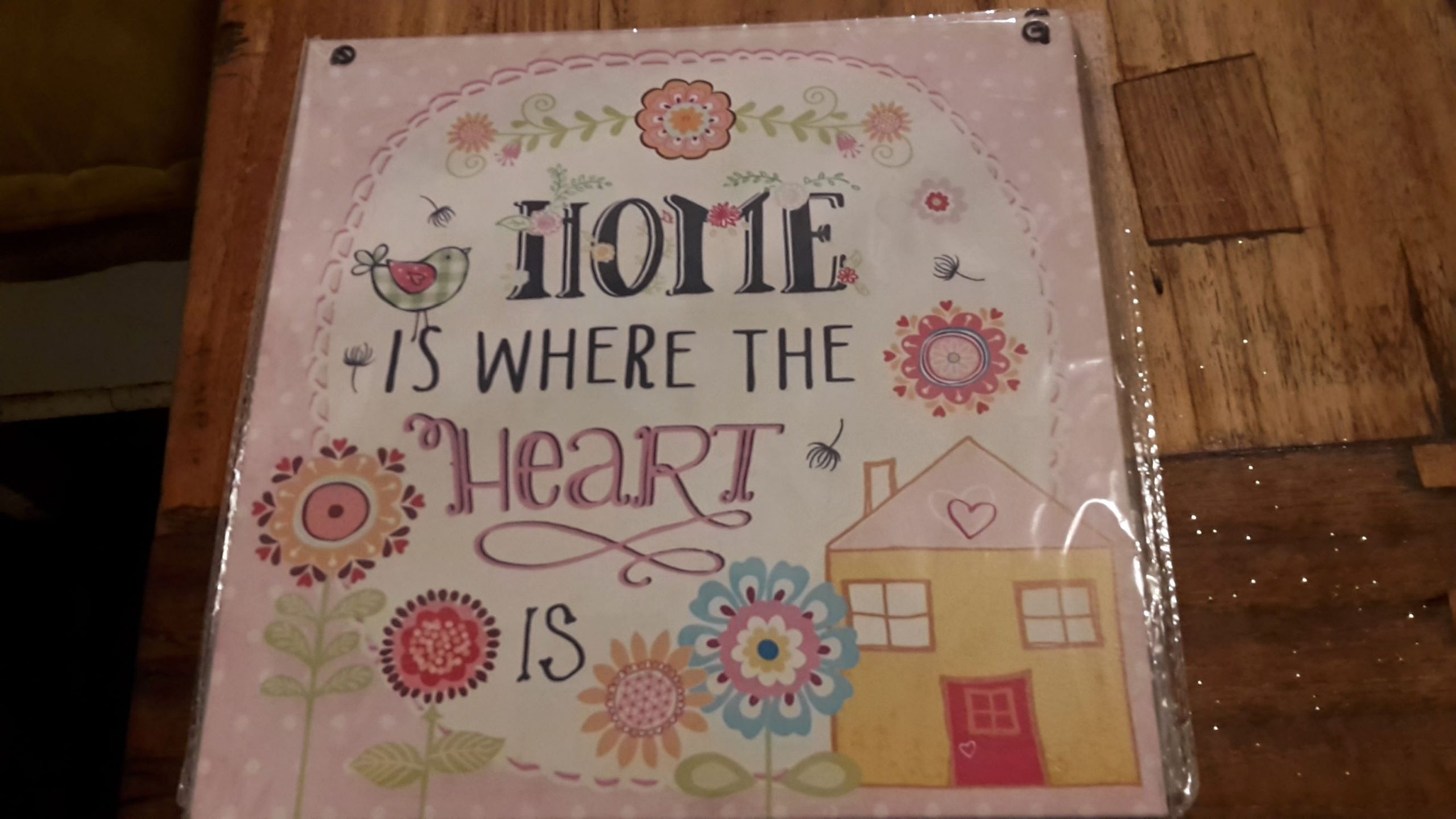 tekstbord home is where the heart is