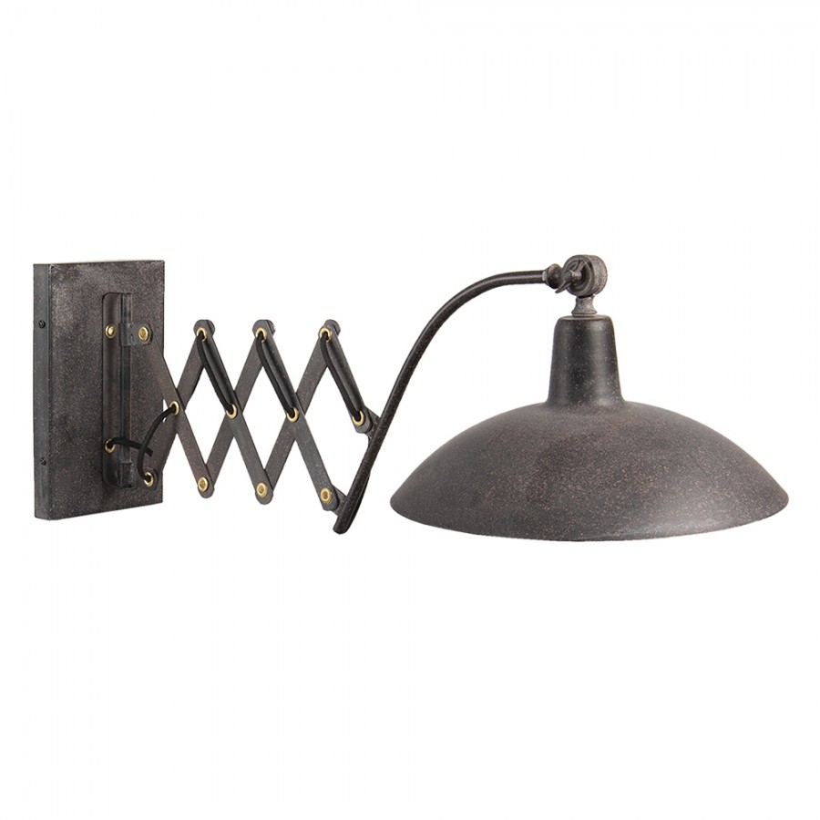 uitschuifbare wandlamp donkerkleurig metaal 1