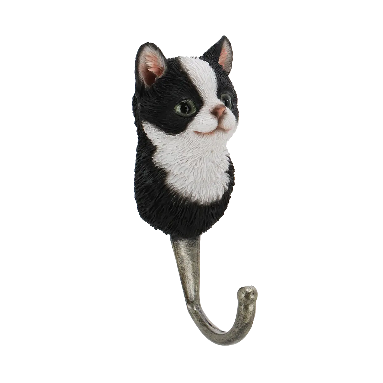 wandhaak poes zwart wit